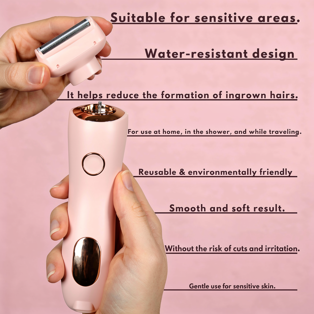 Velmora 2-in-1 Electric Shaver for Sensitive Skin ✨ Pain-Free, Smooth & Irritation-Free Hair Removal 🌸