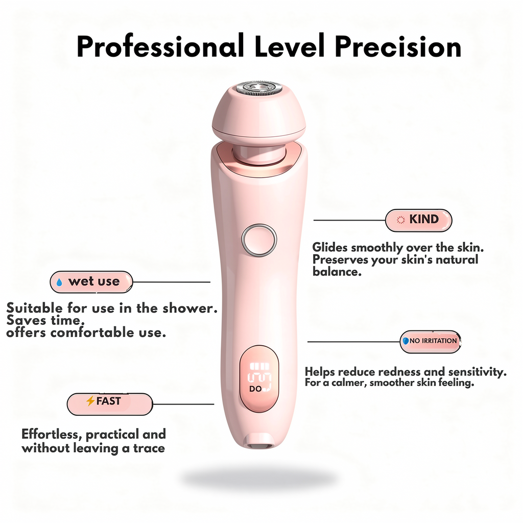 Velmora 2-in-1 Electric Shaver for Sensitive Skin ✨ Pain-Free, Smooth & Irritation-Free Hair Removal 🌸