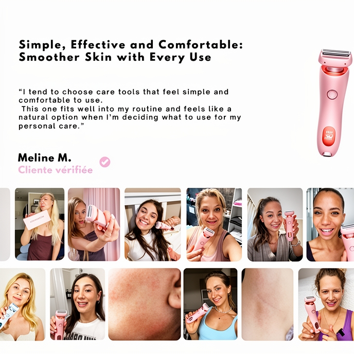 Velmora 2-in-1 Electric Shaver for Sensitive Skin ✨ Pain-Free, Smooth & Irritation-Free Hair Removal 🌸