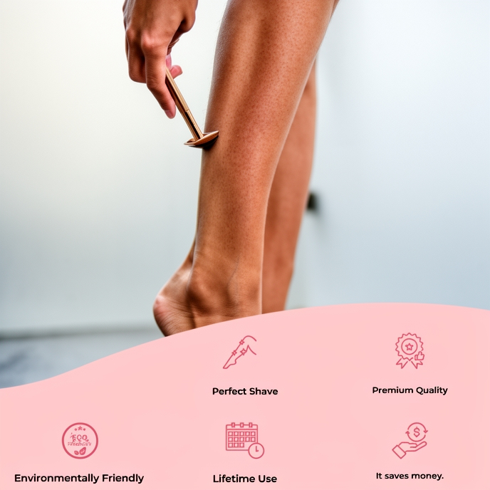 Velmora Rose Gold Safe Shaving Blade | Irritation-Free & Smooth Shave ✨🌸