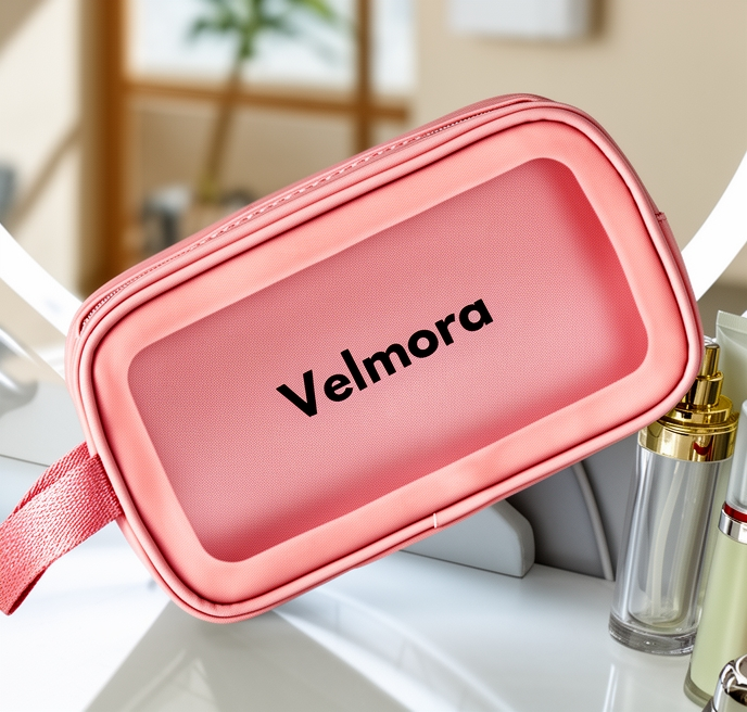 Velmora Makeup & Toiletries Bag | Transparent, Stylish and Organized💗✨