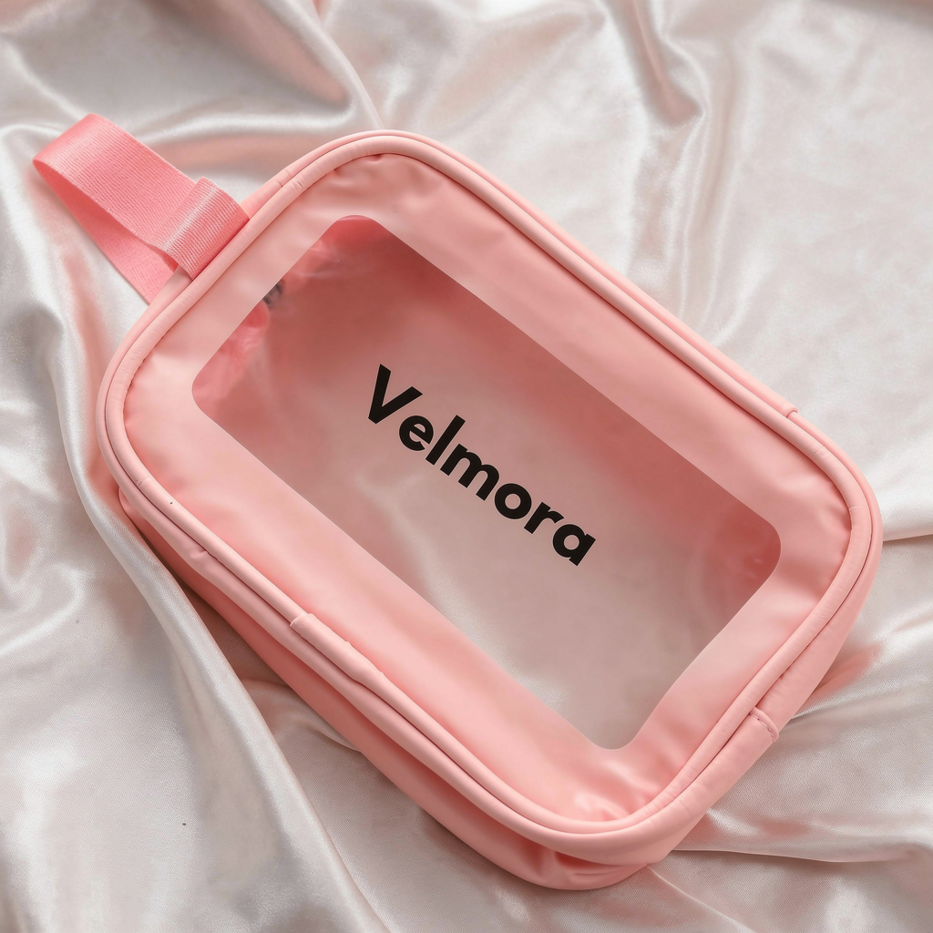 Velmora Makeup & Toiletries Bag | Transparent, Stylish and Organized💗✨